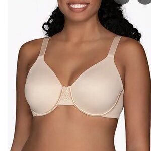 Vanity Fair Full Figure Comfortable Back Smoother Beige Bra 44DD
